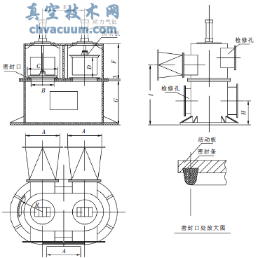 雙氣缸三通閥系列主要結(jié)構(gòu)簡(jiǎn)圖