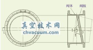 高溫金屬硬密封三偏心蝶閥結(jié)構(gòu)示意